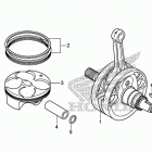 CRF250R Коленчатый вал и поршни