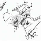 TRX500FM6 Side cover@tank cover
