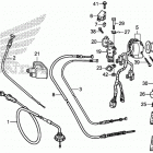 TRX250TM Рычаги,тросы и рулевые переключатели