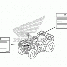 TRX250TM Лейбл предостережения