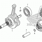 TRX250TM Коленчатый вал и поршни