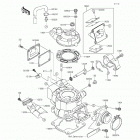 KX85 (KX85-CFF) Cylinder head  /  cylinder