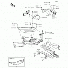 Ninja ZX-14R ABS  (30th) (ZX1400-FFFA) Боковые крышки  /  крышка цепи