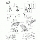 Ninja 300 ABS SE (EX300-BFS) Замок зажигания  /  замки  /  отражатели