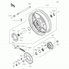Ninja 650 ABS (EX650-FFF) Заднее колесо  /  цепь