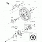 Ninja 300 SE (EX300-AFS) Заднее колесо  /  цепь