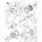 Mule 4000 (KAF620-PFF) Rear hubs  /  brakes