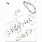 Brute Force 750 4x4i EPS (KVF750-JFF) Driven converter  /  drive belt