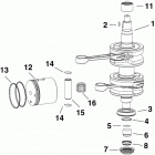 15 E15DHTLINR Коленчатый вал , поршни