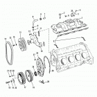 454 MAG. BRAVO GM 454 V-8 1988-1992 0B721206 THRU 0D805068 Intake manifold and front cover