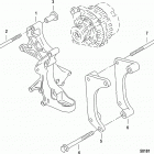 2.5L SDI 75 I5 ANF001003 & Up Alternator, connecting and mounting
