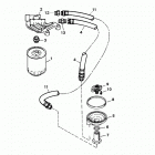 5.7L EFI (2 BBL.-TBI)    GM 350 V-8 1996 0F752400 THRU 0K001505 Oil filter and adaptor