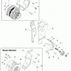 502 MAG. MPI BRAVO (GEN VI) GM 502 V-8 0L085433 THRU 0M024999 Alternator and bracket