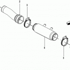 2.0L ES 130 70002130 THRU 70015639 Cooling hoses and cooler, sterndrive
