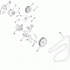 100 VAZER EC 1A035295 THRU 1A036006 Front accessory drive, belts and pulleys