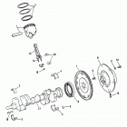 454 MAG. BRAVO (GEN. V) GM 454 V-8 1995-1996 0F305000 THRU 0F801699 Коленчатый вал и поршни