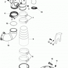 2.0L ES 130 70002130 THRU 70015639 Exhaust components, sterndrive
