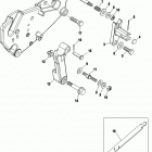 4.3L CARB ALPHA/BRAVO 0M615000 THRU 0W300012 Shift bracket(bravo engines)(sn-0m659999 and below...