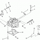 454 MAG. BRAVO GM 454 V-8 1988-1992 0B721206 THRU 0D805068 Carburetor and linkage