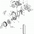 4.3L CARB ALPHA/BRAVO 0W650000 THRU 1A063239 Front cover and circulating pump