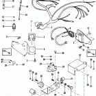 200 (2 BBL.)  GM 305 V-8 1987 0B525982 THRU 0B774444 Electrical components(ign. module mounted on exh. ...