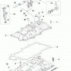 5.0L MPI ALPHA/BRAVO 0M300000 THRU 0M599999 Intake manifold and fuel rail