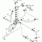 454 MAG. ALPHA GM 454 V-8 1986-1988 0A631894 THRU 0B785148 Thermostat housing(old design)