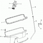 4.3LX  (GEN II) (4 BBL.)    GM 262 V-6 1992-1993 0D714370 THRU 0F001219 Oil pan and oil pump