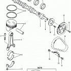 165 (2 BBL.)  MERCURY 224 I/L4  1987 0B434941 THRU 0B774251 Camshaft and piston