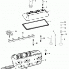 4.3L CARB ALPHA/BRAVO 0W650000 THRU 1A063239 Cylinder head and rocker cover