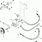 4.3L MPI  ALPHA/BRAVO 0M615000 THRU 0W309999 Power steering components
