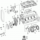 350 MAG. ALPHA (4 BBL.)    GM 350 V-8 1997 0K001527 THRU 0K999999 Intake manifold and front cover