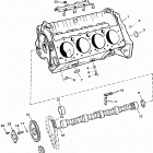 350 MAG. ALPHA (4 BBL.)    GM 350 V-8 1997 0K001527 THRU 0K999999 Cylinder block and camshaft(350 c.i.d. roller lift...