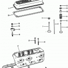 4.3LX  (GEN II) (4 BBL.)    GM 262 V-6 1992-1993 0D714370 THRU 0F001219 Cylinder head and rocker cover