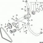 2.5L SDI 75 I5 ANF001003 & Up Sea water pump components