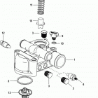 377 MAG MPI BRAVO EC 1A611928 THRU 1A623184 Thermostat and housing, standard cooling