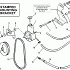 175  (2 BBL.)   GM 262 V-6  1987 0B527955 THRU 0B773242 Power steering components stamped mounting bracket