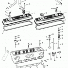 350 MAG. BRAVO MPI   GM 350 V-8 1995 0F415189 THRU 0F601999 Cylinder head and rocker cover