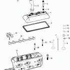 4.3L MPI  ALPHA/BRAVO 1A030370 THRU 1A063239 Cylinder head and rocker cover