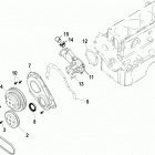 3.0L    GM 181 I/L4 1A020544 & Up Cylinder block, front cover and circulating pump