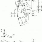 BRAVO THREE 0M100001 THRU 0W249999 Transom plate and shift cable