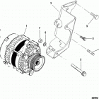 7.4L BRAVO (MPI)(GEN. VI)    GM 454 V-8 1998-2000 0L010003 THRU 0M024330 Alternator and bracket(delco)