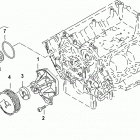 3.0L TDI 225 V6 CEZ000201 & Up Water pump, coolant thermostat