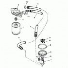 350 MAG. BRAVO MPI(GEN+)    GM 350 V-8 1996 0F602000 THRU 0K001500 Oil filter and adaptor