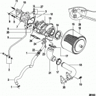 2.0L ES 130 70002130 THRU 70015639 Turbocharger and air filter assembly
