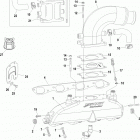 496 MAG (Base Model) 0M025000 THRU 0M687082 Exhaust manifold(w  /  o water rail), elbow, and r...
