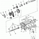 262 MAG (TBI)(GEN+) 0F803800 THRU 0K999999 Cylinder block and camshaft