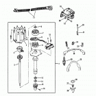 5.7L BRAVO EFI (TBI)   GM 350 V-8 1995 0F225560 THRU 0F752399 Distribitor and ignition components
