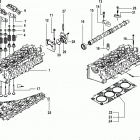 2.0L ES 130 70002130 THRU 70015639 Camshaft and cylinder head
