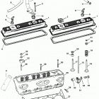 350 MAG. BRAVO MPI(GEN+)    GM 350 V-8 1996 0F602000 THRU 0K001500 Cylinder head and rocker cover
